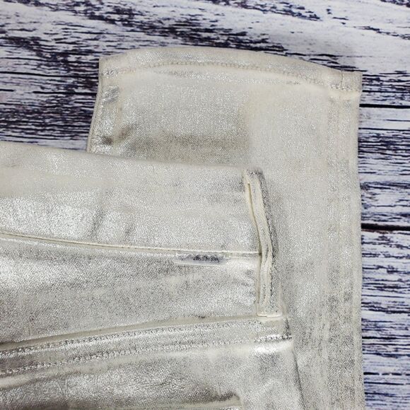 Mother High Waisted Looker Ankle Silver Linings Jeans Women's Size 31 - Picture 6 of 10